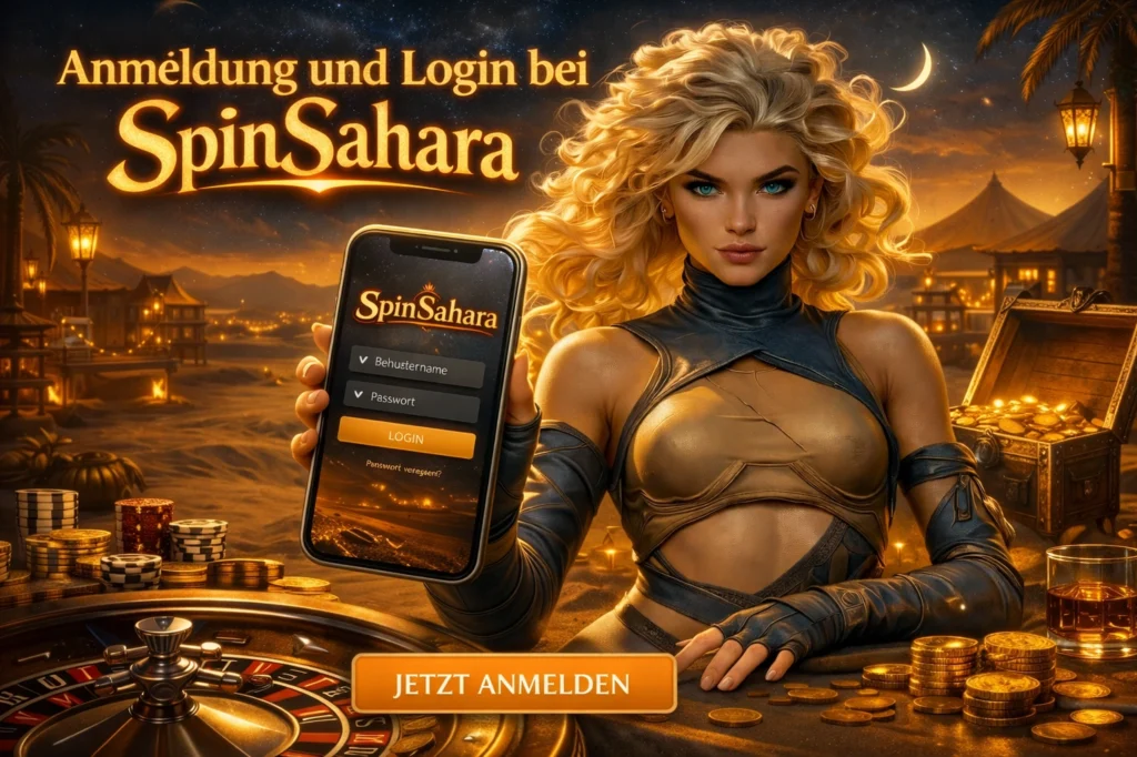 Anmeldung und Login bei SpinSahara